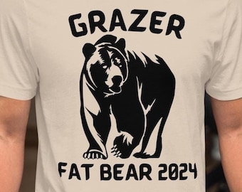 Fat Bear 2024, Fat Bear Grazer, Unisex Grazer t-shirt, Grazer Shirt, Bear Shirt, Grazer 128, Fat Bear Week Shirt, Ka, Fat Bear,