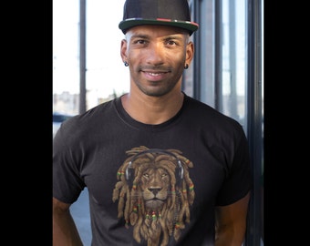 Rasta Lion, Rasta Shirt, Lion of Judah, Leo Horoscope, Leo Zodiac Shirt, Dreadlocks, Reggae Shirt, Rastafarian shirt, Jamaica Shirt, Yardie
