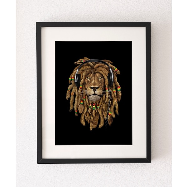 Rasta Lion Digital Download, Rasta Design Download, Lion of Judah download, Leo Printable, Leo Zodiac, Reggae, Rasta Colors