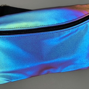 Reflective Iridescent Fanny Pack with adjustable strap