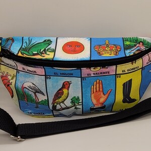 Sac banane La Loteria, beau sac idéal pour avoir les mains libres lors de la marche, de la randonnée, du patinage ou de toute autre activité, fierté hispanique.