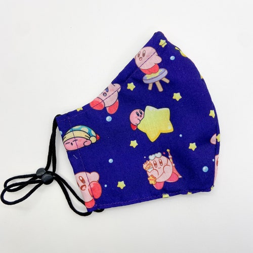 Kirby Face Mask With Nose Wire and Filter Pocket Etsy