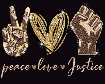 Download Peace Love Justice Etsy