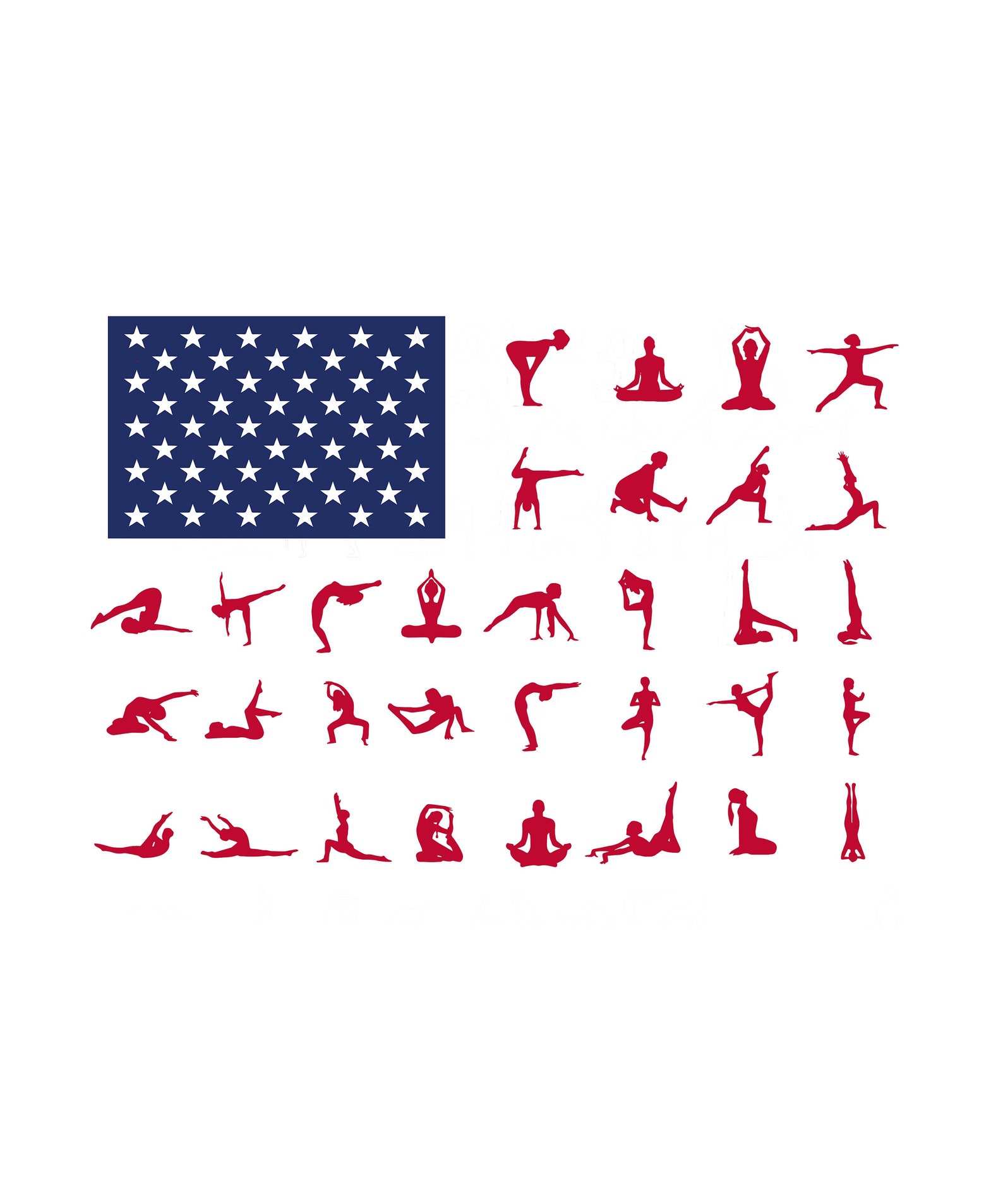 Yoga American Flag Download File PNG File Dowload Png File Etsy