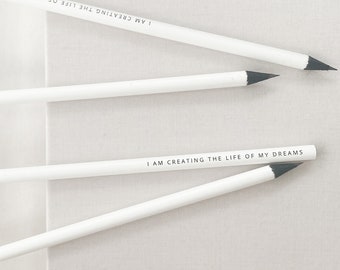 Bleistift "i am creating the life of my dreams" | Schreibwaren | Büro | Stift | Kleinigkeitenliebe