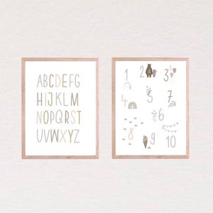 Poster DinA4 | Zahlenposter | Buchstabenposter