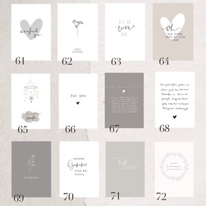 individueller Mix aus Postkarten Karten zum selbst zusammenstellen zum Geburtstag, Hochzeit, Geburt, Umzug, Feiertagen, viele Anlässe afbeelding 5