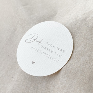 Aufkleber "Dank euch war dieser Tag unvergesslich" | Aufkleber set | Verpackung | Hochzeit | Danke Hochzeit | Kleinigkeitenliebe