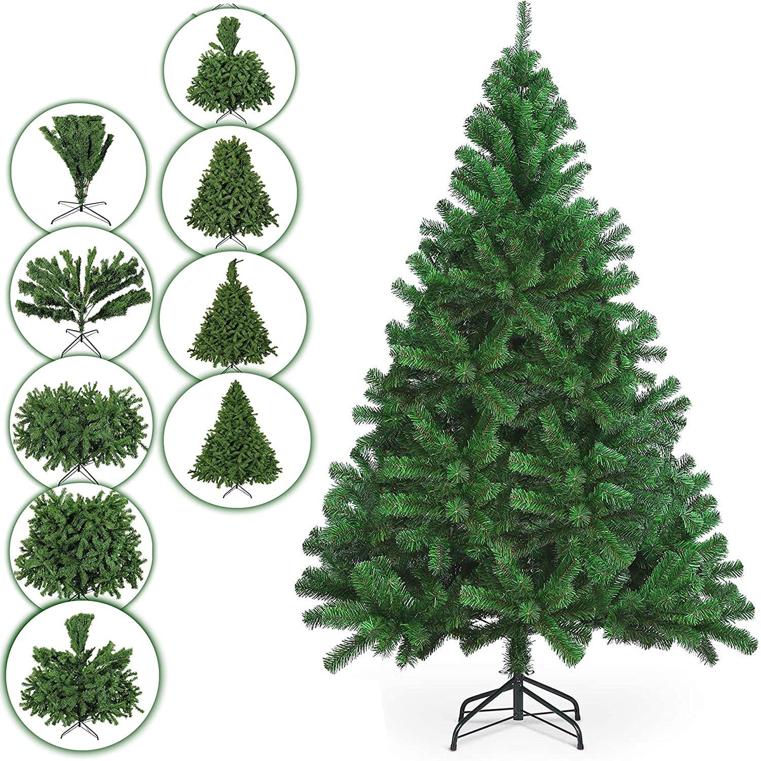 Groene Pine Bushy Kerstboom met opvouwbare metalen - Nederland