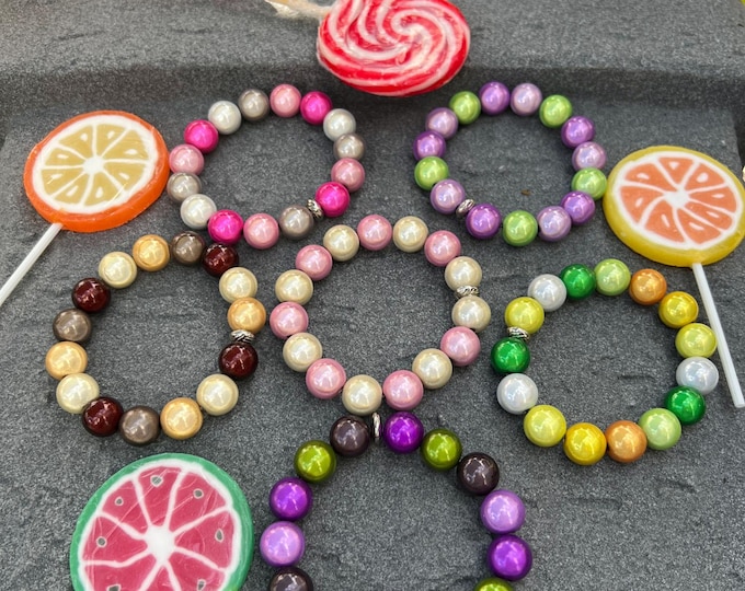 Miracle Beads Bracelet 14 mm Polaris Beads, various beautiful luminous 3D beads, striking design, miracle beads, autumn colors