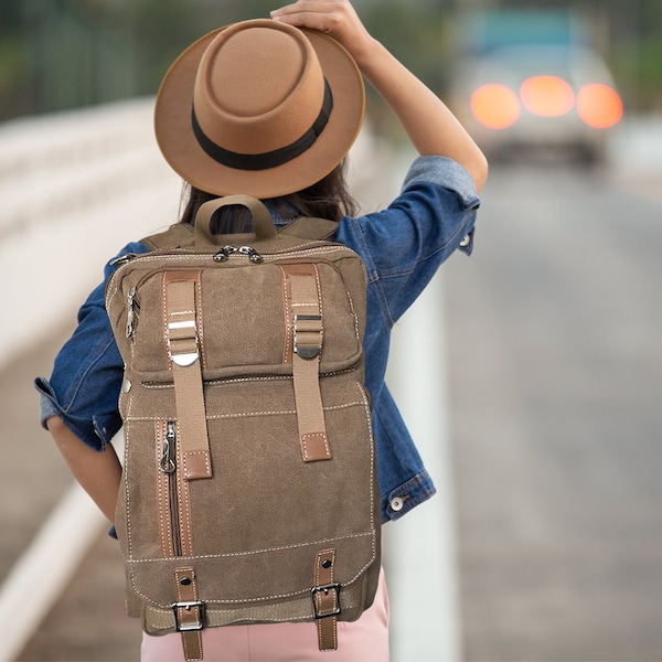 Travel Hiking Camping Rucksack - Convertible Backpack -  Women Travel Backpack - Travel Bag Men - Women - College Bag - Unisex Bag Backpack