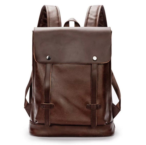 Personalized Laptop Backpack Women PU Leather Backpack | Etsy UK