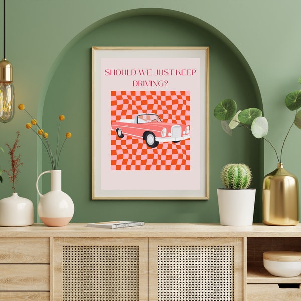 Harry Styles 'Keep Driving' lyric poster wall art digital download print