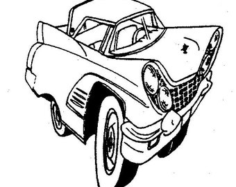 Hand-designed Un-Mounted Rubber stamp '60 Lincoln 1960 scrapbooking supplies unmounted  D-722 Car Automobile