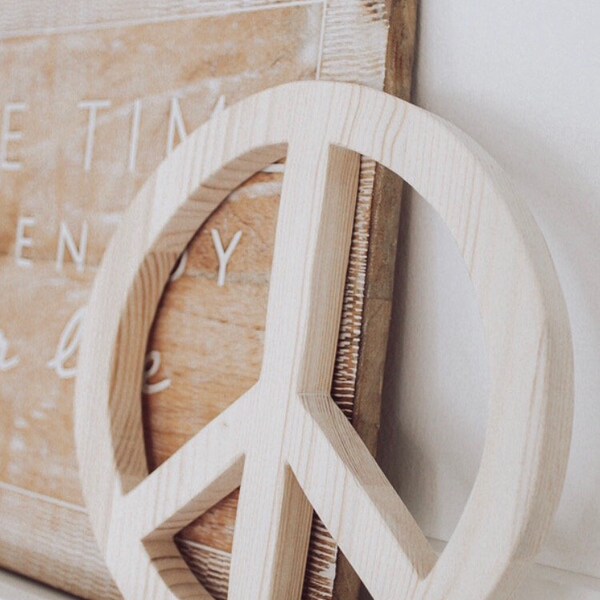 Peacezeichen handmade aus Holz |Homedecor | Boho Wandbehang | versch. Farben