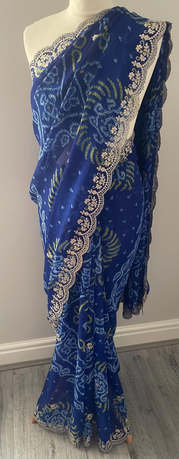 Soft Georgette Bandhni Print Saree 5030 - Etsy