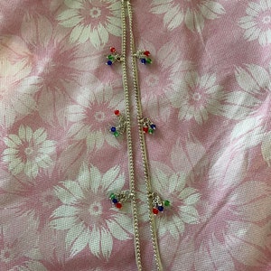 Silver look anklets 2172