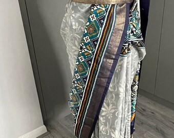Semi-zijden sari 3012
