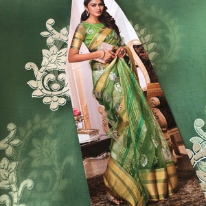Organza saree ready to dispatch in Uk/296