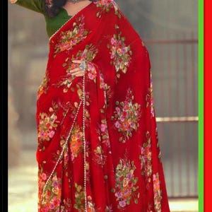 Floral print saree 964