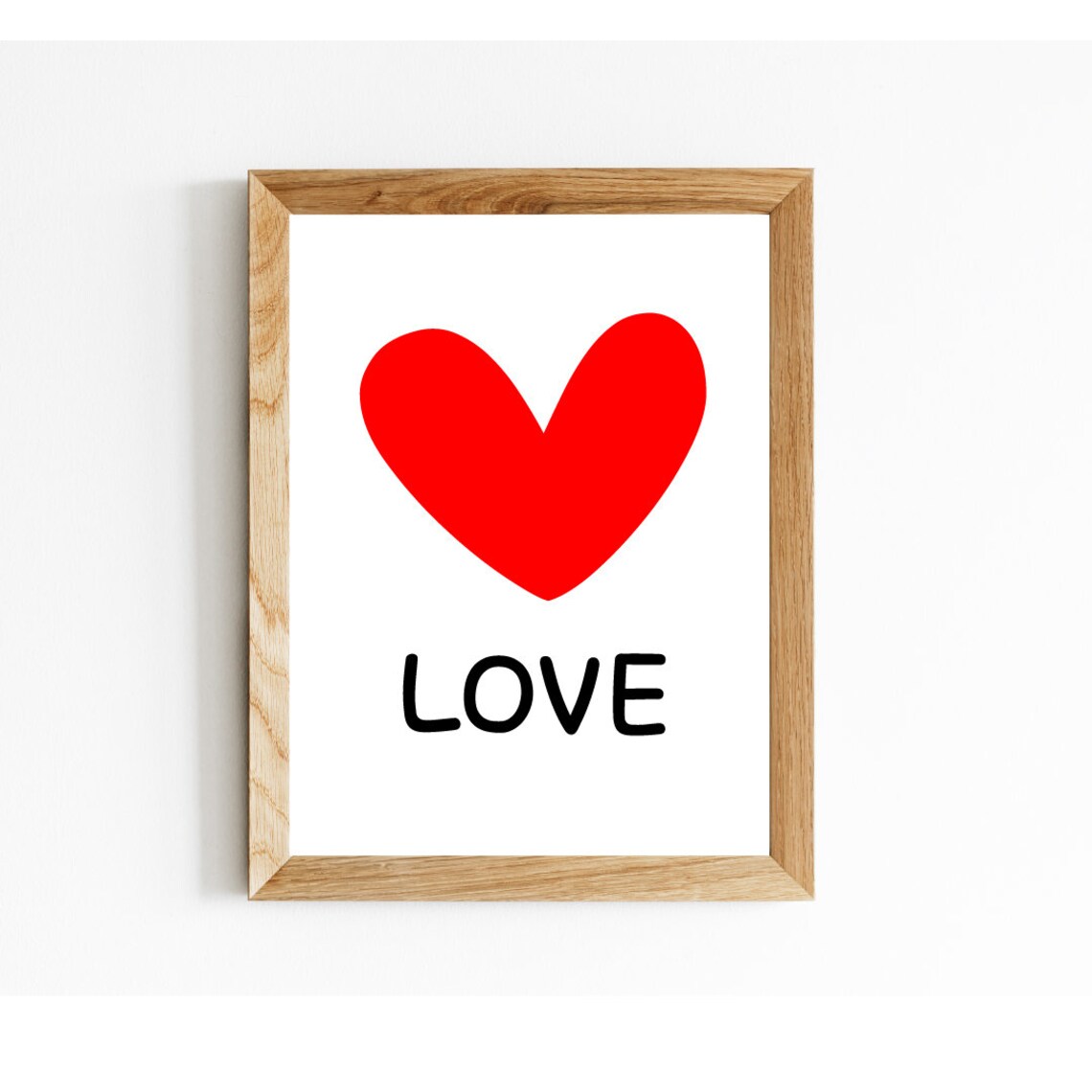 Love Heart Printable Wall Art PosterGift Wall Art Wall Etsy