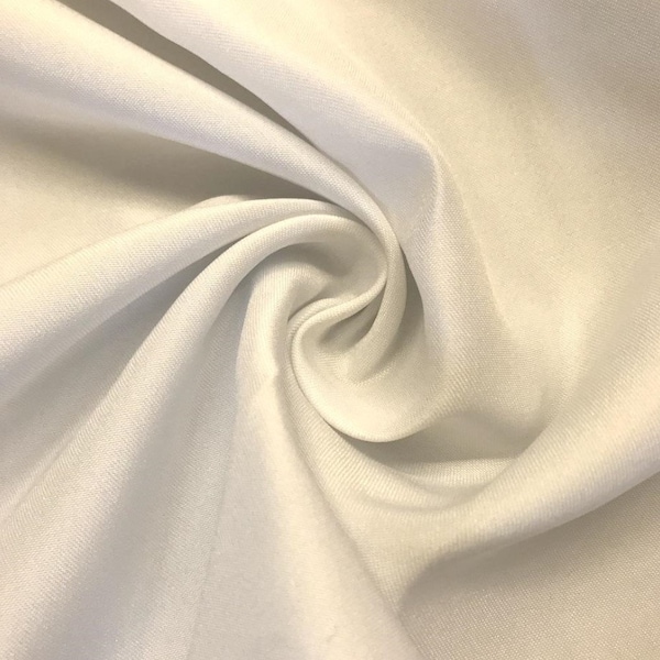 Ivory matte/dull satin fabric Peau de Soie for bridal wedding dresses skirts, available in 6 colors sold by yard, 60 inches wide