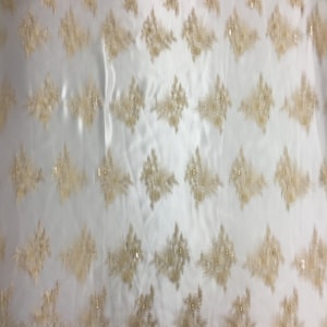 Champaign bridal lace hand sewn beaded embroidery faux diamond rhinestones wedding dresses skirts 55 inch 7 colors available, sold by yard