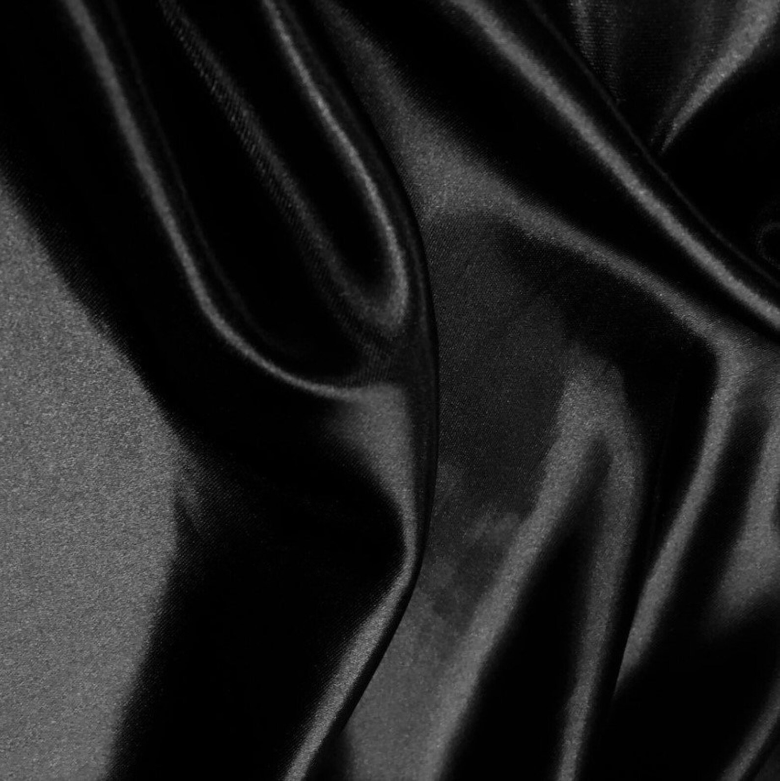 Black Bridal Satin Fabric Silky Smooth Shinny Sold by Yard 58 - Etsy