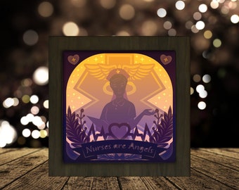 Shadow Box Angels Etsy