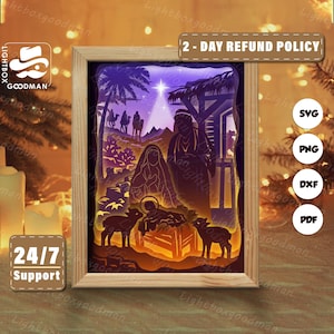 3d Jesus 3 Silhouette, Shadow Box Templates, Paper Cut, Files for cricut, for Silhouette, Laser Cut Files, 3d Layered Art