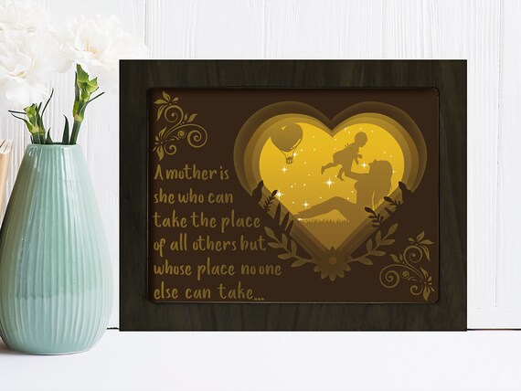 Download Happy Mother S Day 1 Shadow Box Paper Cut Light Box Etsy
