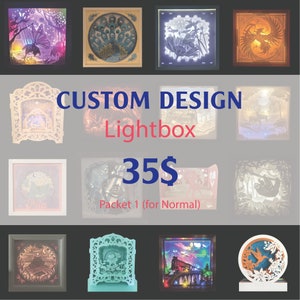 Scatola luminosa tagliata in carta, design personalizzabile, SVG personalizzabile, scatola luminosa personalizzata, regalo personalizzabile, scatola ombra personalizzabile - Normale, silhouette, fai da te