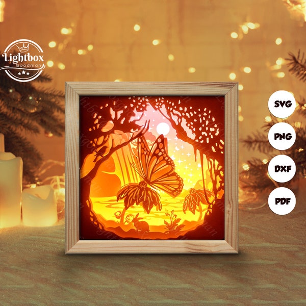 Butterfly 1 Shadow Box Files, Paper Cut Light Box Template Files, Shadow Box Paper Cut, 3D Papercut Light Box SVG File DIY, Cutting Cricut Butterfly 1 Shadow Box Files, Paper Cut Light Box Template Files, Shadow Box Paper Cut, 3D Papercut Light Box SVG File DIY, Cutting Cricut