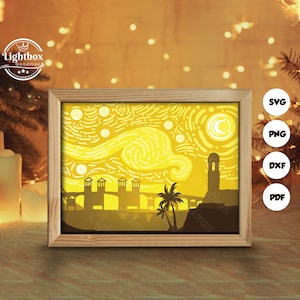 Silhouette 3D di St. Florida, modelli per Shadow Box, taglio di carta, file per Cricut, per Silhouette, file per taglio laser, arte a strati 3D