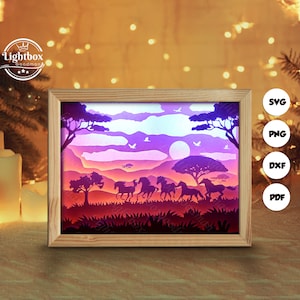 3D Pferde Silhouette, Schatten Box Vorlagen, Papierschnitt, Dateien für Cricut, für Silhouette, Laser Cut Files, 3D Layered Art 1