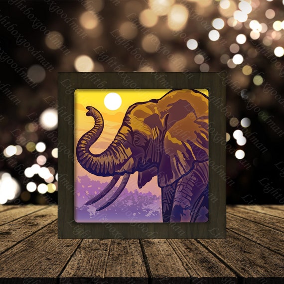 Free Free 287 Elephant Shadow Box Svg SVG PNG EPS DXF File