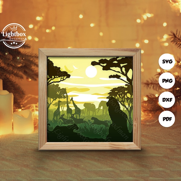 Africa 1 Shadow Box Files, Paper Cut Light Box Template Files, Shadow Box Paper Cut, 3D Papercut Light Box SVG File DIY, Cutting Cricut Africa 1 Shadow Box Files, Paper Cut Light Box Template Files, Shadow Box Paper Cut, 3D Papercut Light Box SVG File DIY, Cutting Cricut