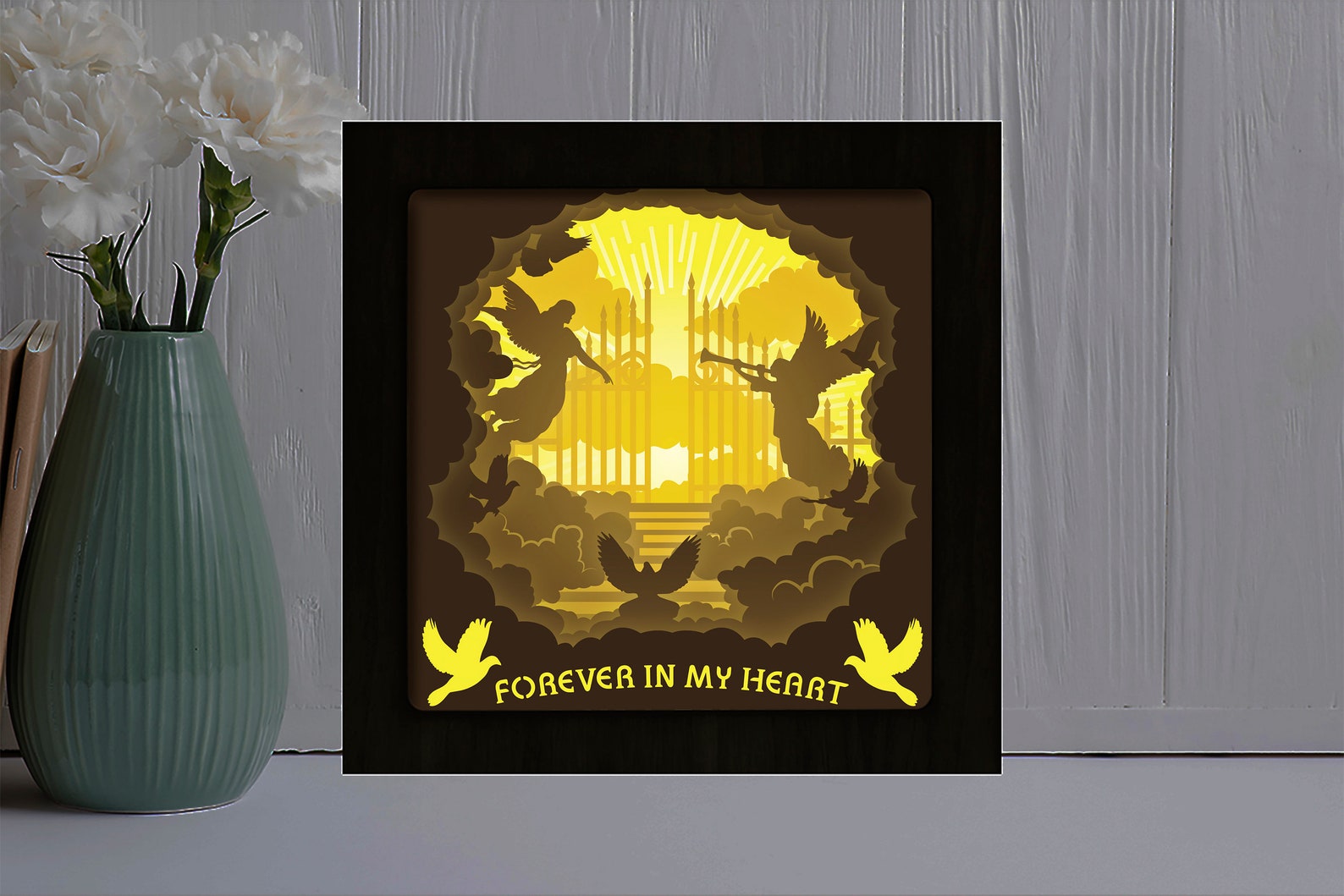 3D Paper Cut Template Light Box SVG Digital Download Files | Etsy