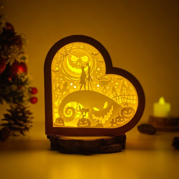 Nightmare shadow box svg, Nightmare Heart svg, Heart paper lantern svg, cricut files, cutting lamp 3D shadow box Nightmare shadow box svg, Nightmare Heart svg, Heart paper lantern svg, cricut files, cutting lamp 3D shadow box