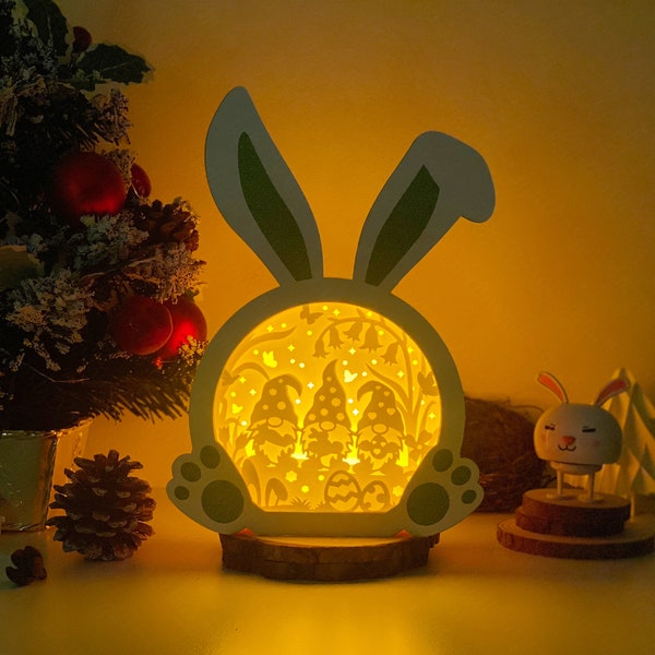 Gnome shadow box svg, Gnome egg svg, egg paper lantern svg, cricut files, cutting lamp 3D shadow box 2 Gnome shadow box svg, Gnome egg svg, egg paper lantern svg, cricut files, cutting lamp 3D shadow box 2