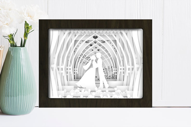 Wedding Shadow Box SVG - Free SVG Cut Files