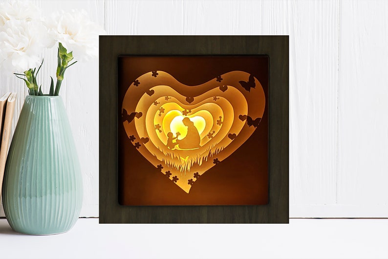 Download Mother 2 Shadow box svg Paper cut light box template ...