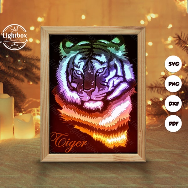 Tiger Shadow Box Files, Paper Cut Light Box Template Files, Shadow Box Paper Cut, 3D Papercut Light Box SVG File DIY, Cutting Cricut Tiger Shadow Box Files, Paper Cut Light Box Template Files, Shadow Box Paper Cut, 3D Papercut Light Box SVG File DIY, Cutting Cricut