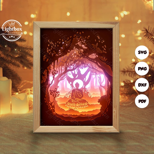 Buddha 1 Shadow Box Files, Paper Cut Light Box Template Files, Shadow Box Paper Cut, 3D Papercut Light Box SVG File DIY, Cutting Cricut Buddha 1 Shadow Box Files, Paper Cut Light Box Template Files, Shadow Box Paper Cut, 3D Papercut Light Box SVG File DIY, Cutting Cricut