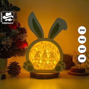 Gnome Lantern SVG - Easter Lantern Paper Cut - DIY Insect Paper Lantern - Paper Cutting Template - Easter Lantern Template 2