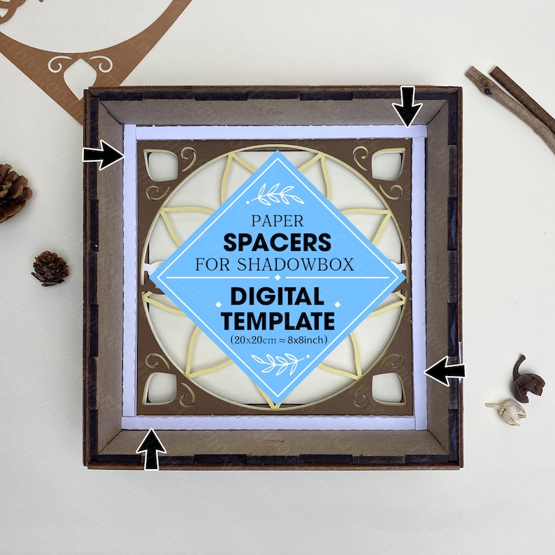 Paper Spacers Digital File DIY for Square Box 3D Shadow Box Etsy