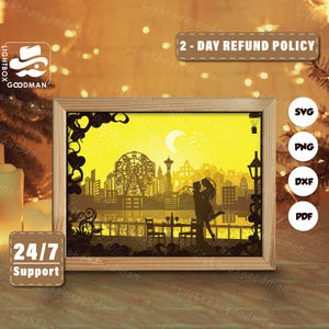 3d Love 13 Silhouette, Shadow Box Templates, Paper Cut, Files for cricut, for Silhouette, Laser Cut Files, 3d Layered Art