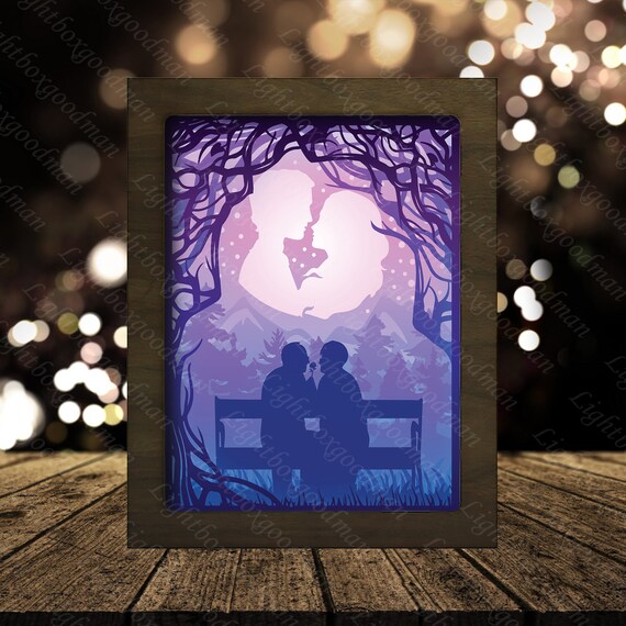 Download Love 15 Paper Cut Light Box Template Files Shadow Box 3d Etsy