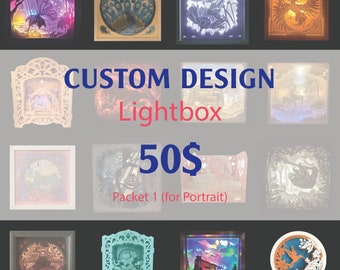 Paper cut light box customize design, customize SVG, personalized lightbox , customize gift, customize shadowbox - Portrait, silhouette, DIY