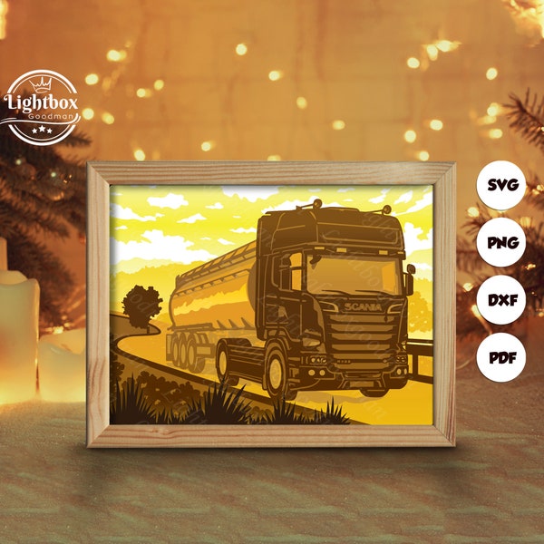 Trucks Shadow Box Files, Paper Cut Light Box Template Files, Shadow Box Paper Cut, 3D Papercut Light Box SVG File DIY, Cutting Cricut Trucks Shadow Box Files, Paper Cut Light Box Template Files, Shadow Box Paper Cut, 3D Papercut Light Box SVG File DIY, Cutting Cricut